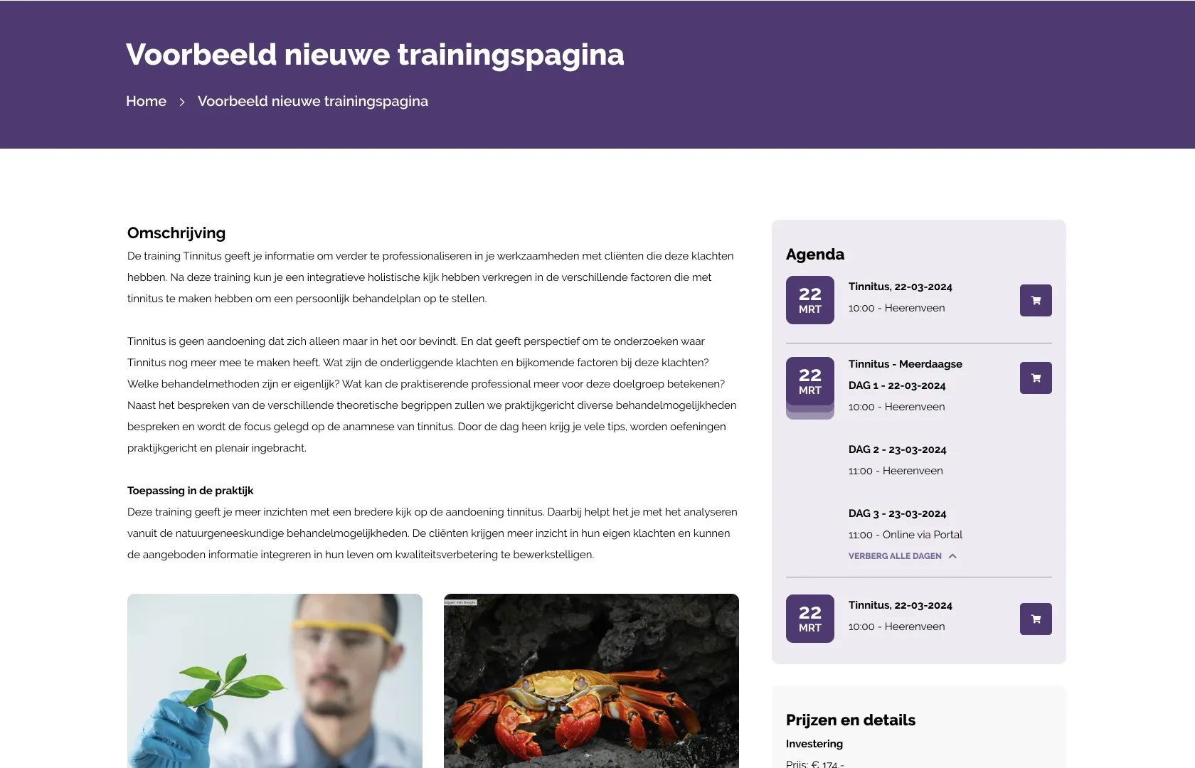 BiVT Training detailpagina